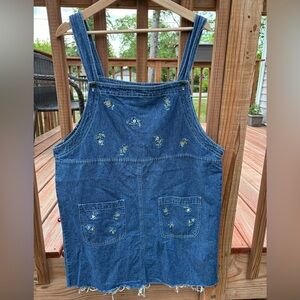 Vintage Floral Overall Dress